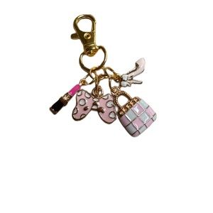 Girlie Pink & White Zipper Charms